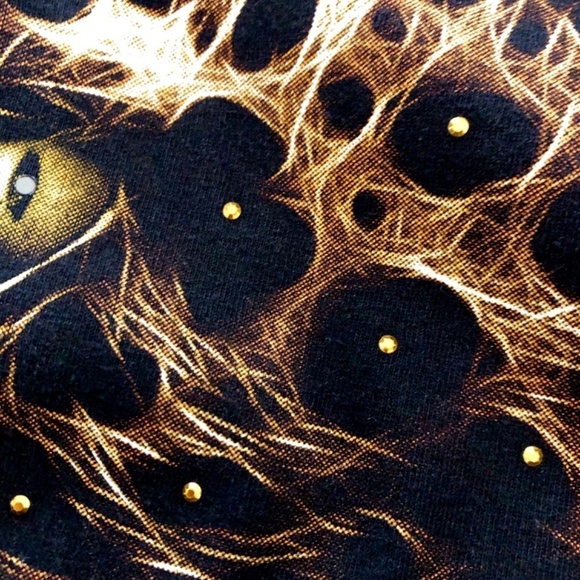 Rock Chang, Y2K, Rhinestone, Mens, Wild Cat, T Shirt, Double Sided Print, XXL - Picture 9 of 16